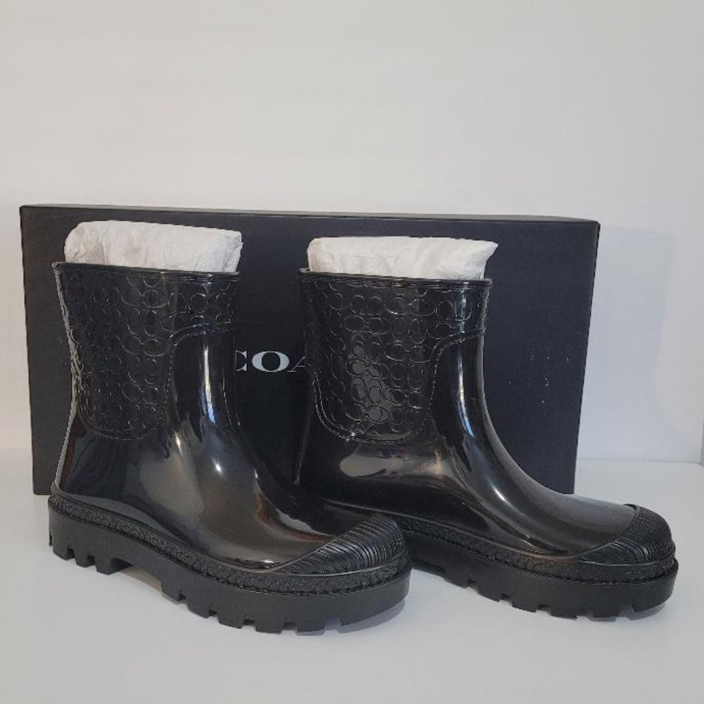 COACH Mille Rain Boot - BLACK
